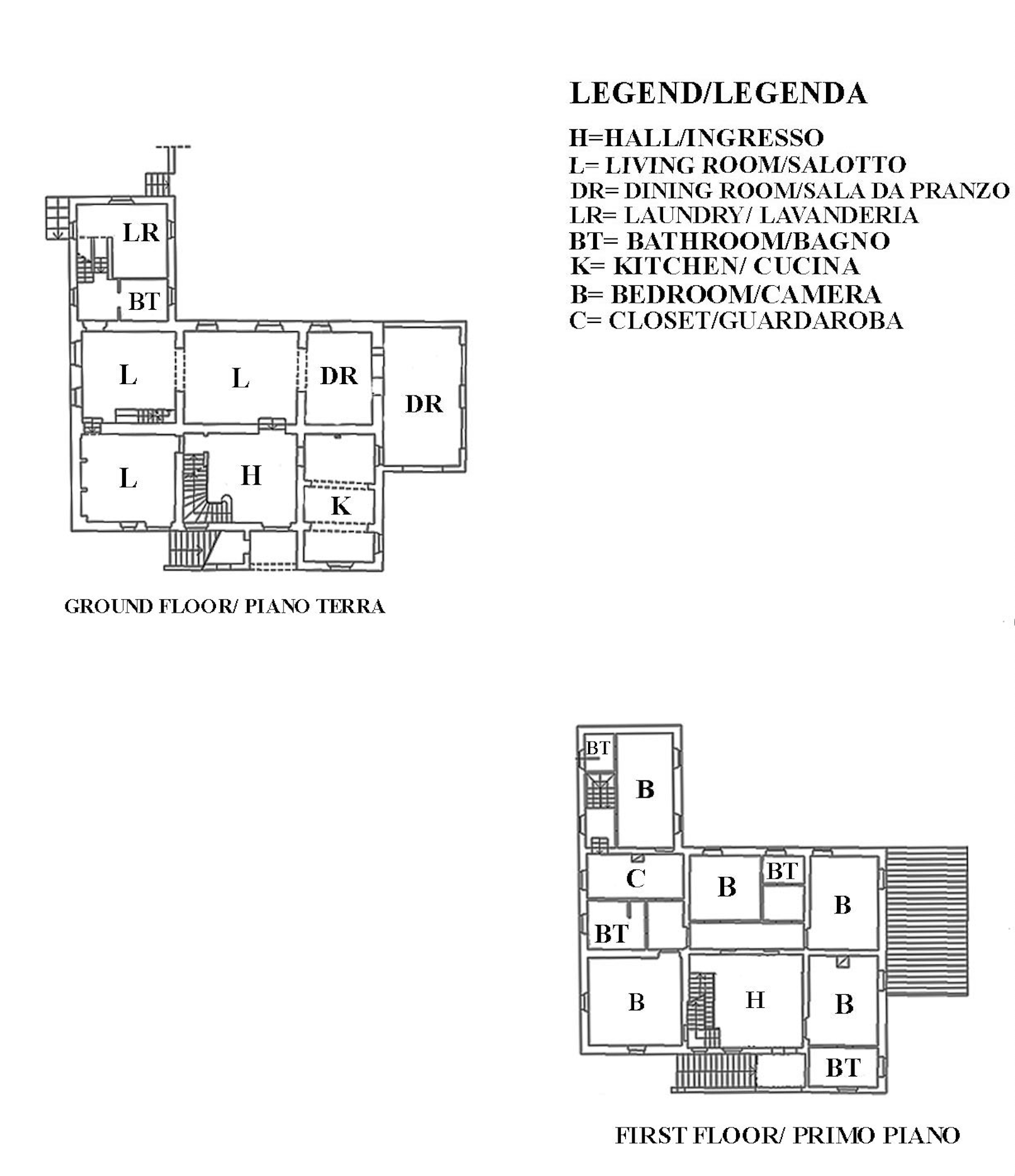 Ground and first floor