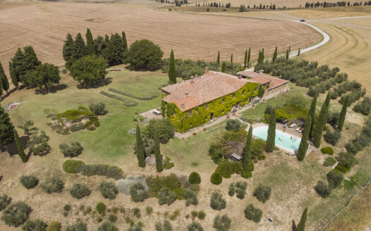 For sale a romantic farmhouse with pool in Val d’Orcia.