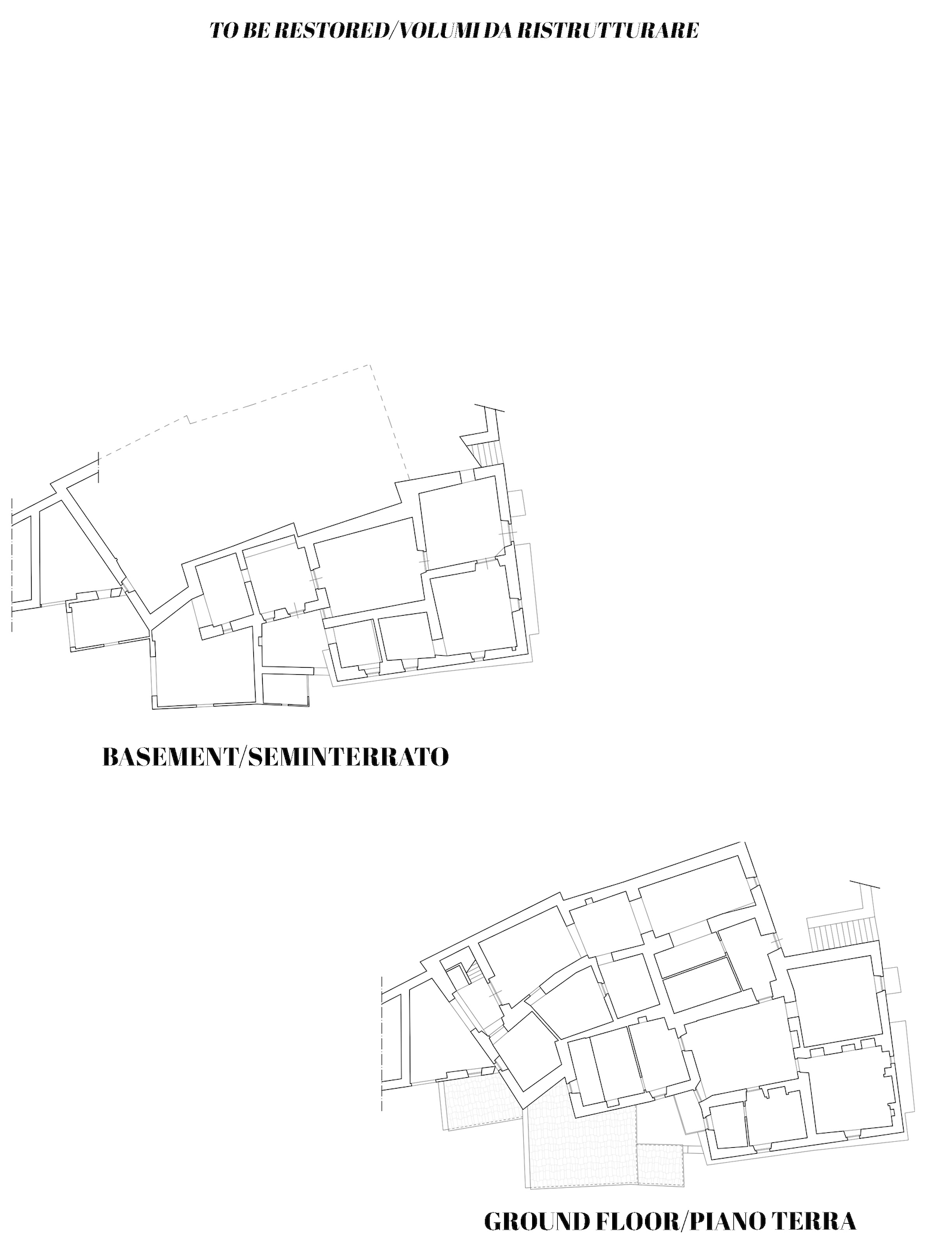 To be restored - Basement and ground floor