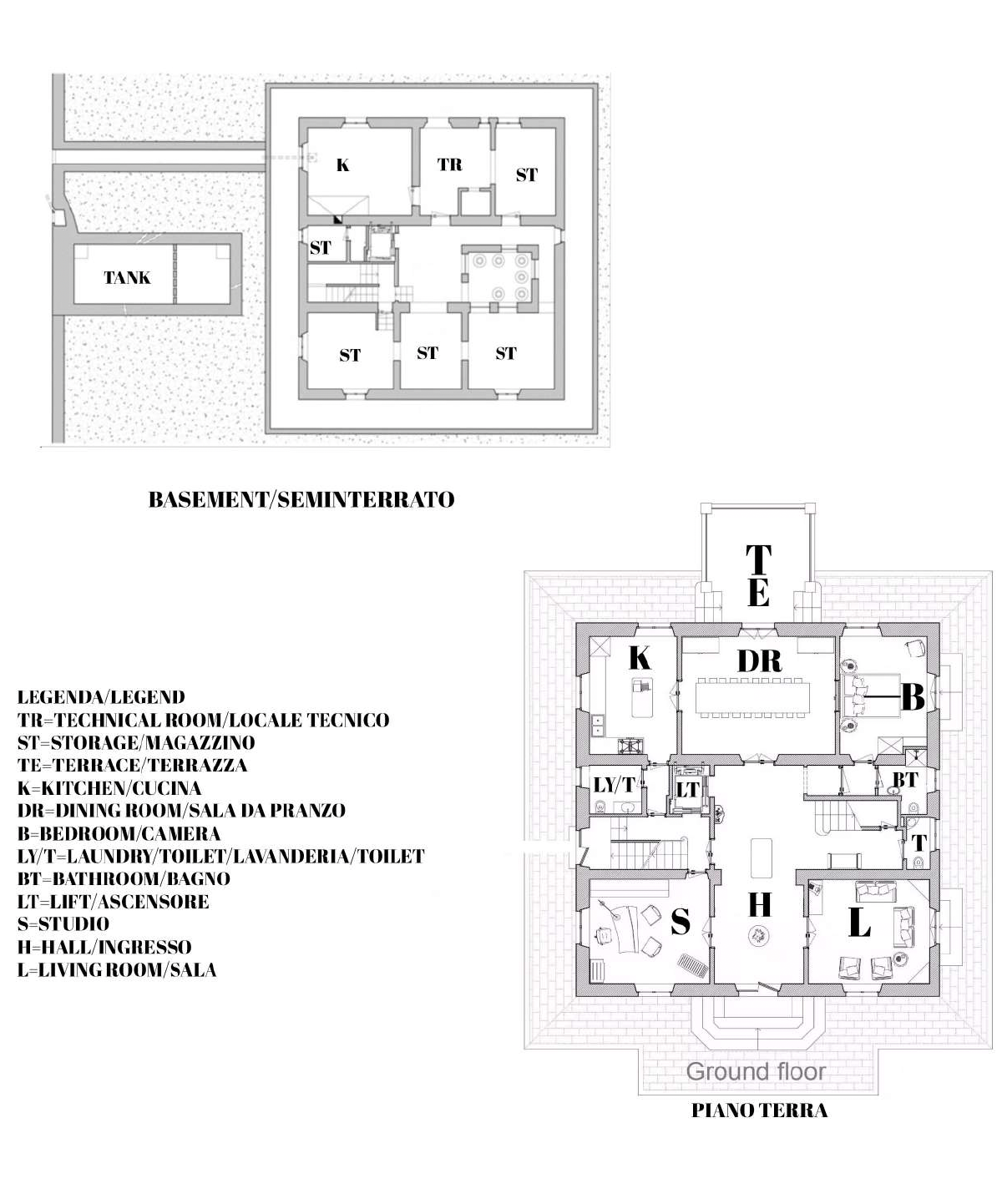 Basement and ground floor