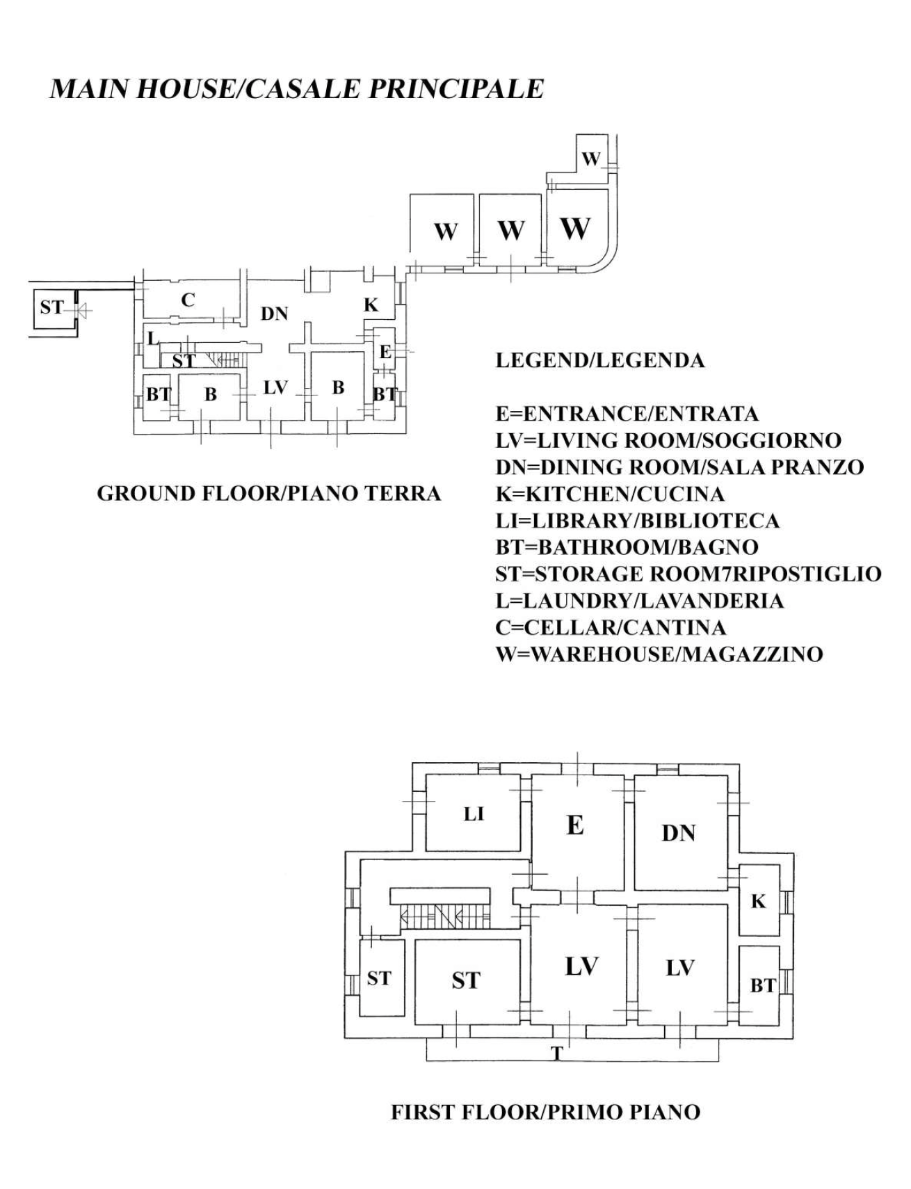 Villa - ground and first floor